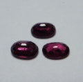Bild 2 von 2.90 ct. 3 beatiful red purplish 7 x 5 mm Madagaskar Rhodolite Garnet Gemstones