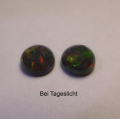 Bild 2 von 1.95 ct. Amazing Pair  of  black round 7 mm Multi Color Opals
