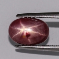 Bild 2 von 2.18 ct Dunkelroter ovaler 8.8 x 6 mm Mosambik Sternrubin