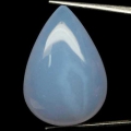 38.81 ct  Riesiger Lavendelblauer 29 x 20 mm Madagaskar Chalcedon Tropfen