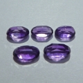 Bild 2 von 2.82 ct. 5 pieces fine oval 6.5 x 4 mm Bolivia Amethyst Gems