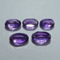 Bild 2 von 2.82 ct. 5 Stück schöne 6.5 x 4  mm Bolivien Amethyste