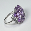 Bild 4 von Eleganter 925 Silber Ring mit Brasilien Amethyst Edelsteinen GR 57 (Ø 18.2 mm)