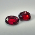Bild 2 von 2.00 ct. Fine pair of red purplish 6.2 x 5.2 mm Madagaskar Rhodolite Garnet Gemstones