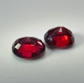 Bild 2 von 2.00 ct. Tolles Paar rot - violette 6.2 x 5.2 mm Madagaskar Rhodolith Granate