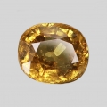 1.44 ct. Seltener gelb-oranger ovaler 6 x 7 mm Malaya Granat