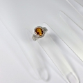 Bild 3 von 925 Silber Ring mit Orange- Gelbem Brasilien Citrin GR 53,5 (Ø 17 mm)