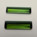 Bild 2 von 2.75 ct  VS! Waldgrünes Paar 12.5 x 3.5mm Mosambik Baguette Turmaline