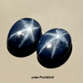 Bild 1 von 2.04 ct  Feines Paar dunkelblaue 7 x 5 mm Blue Star Sternsaphire