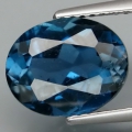 4.02 ct Fine oval 11 x 8.7 mm Brazil London Blue Topaz