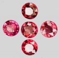 7.2 ct. 5 Pieces cherry red round 7 mm Rhodolite Garnet Gemstones