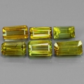 3.81  ct.  6 Stück tolle Oktagon Titanit Sphene Edelsteine aus Madagaskar