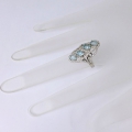 Bild 3 von Great 925 Silver Ring with Sky Blue Topaz Gemstones, SZ 9 (Ø 19 mm)