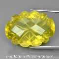 19.01ct. RAR!  Hinreißender großer nat. 21.5 x 19mm Brasilien Lemon Citrin Quarz