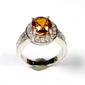 Bild 2 von 925 Silber Ring mit Orange- Gelbem Brasilien Citrin GR 53,5 (Ø 17 mm)