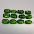 2.55 ct. 12 pieces oval natural 5 x 3 mm Chrome Diopside Gems