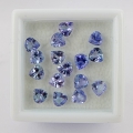  3.43 ct. 16 pieces fine Medium Blue Violet 4 x 4 mm Pear Facet Tanzanite