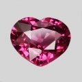 1.35 ct . Eye clean cherry red 7.6 x 6 mm Rhodolithe  Garnet Heart. Nice color!