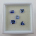 2.53 ct  VVS-VS! 5 Stück natürl. Blau- Violette Tansanit / Tanzanite Edelsteine