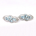 Bild 2 von Fascinating Pair of 925 Silver Earrings with genuine Sky Blue Topaz Gemstones