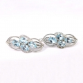 Bild 2 von Faszinierendes Paar 925 Silber Ohrringe mit Sky Blue Topas Edelsteinen
