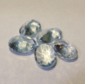 Bild 2 von 3.10 ct. 5 Stück augenreine ovale 7 x 5 mm Aquamarine