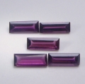 Bild 2 von 3.05 ct. VS! 5 Pieces Pink-Violette 8 x 3 mm Baguette Rhodolite Garnet