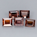 3.65 ct. 5 Stück edle 5 x 4mm  Imperial- Pink Kambodscha Zirkon Edelsteine