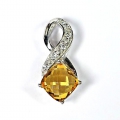 Enchanting 925 Silver Pendant with Brazil Citrine