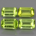 1.19 ct 4 pieces fine green Sri Lanka Octagon Peridot Gemstones