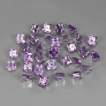 10.32 ct  31 edle 4.0 mm Karree Amethyst Edelst. aus Brasilien