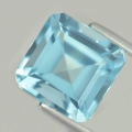 5.85 ct. IF ! Sehr schöner echter 10.0 mm Swiss- Blue Oktagon Topas