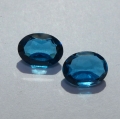 Bild 1 von 2.60 ct. Perfektes Paar 8 x 6 mm Brasilien London Blue Topas Edelsteine