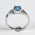 Bild 2 von Fine 925 Silver Ring with London Blue Topaz, Size 8 (Ø 18 mm)