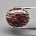 7.46 ct. Ovaler 17 x 13.5 mm Brasilien Rutil Quarz