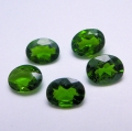 1.65 ct. 5 pieces oval natural 5 x 4 mm Chrome Diopside Gems