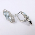 Bild 3 von Fascinating Pair of 925 Silver Earrings with genuine Sky Blue Topaz Gemstones