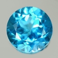 3.14 ct. Natürlicher runder 9.0 mm Brasilien Swiss Blue Topas