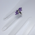 Bild 7 von Eleganter 925 Silber Ring mit Brasilien Amethyst Edelsteinen GR 57 (Ø 18.2 mm)