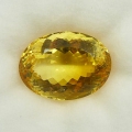 Bild 2 von 24.37 ct. Großer ovaler Augenreiner Goldgelber 21.4 x 15.8 mm Brasilien Citrin