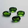 Bild 1 von 1.00 ct. 4 pieces oval natural 5 x 3 mm Chrome Diopside Gems