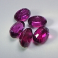 Bild 2 von 4.2 ct. VS! 5 Stück rot-violette ovale 6.2 x 4.2 mm Rhodolith Granate