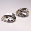 Bild 1 von 13.50 ct.  Perfekes Paar große 15 x 10 mm Brasilien Champagne Topas Tropfen