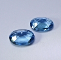 Bild 2 von 2.25 ct. Feines Paar 8 x 6 mm Brasilien London Blue Topas Edelsteine