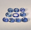  1.60 ct . 10 Stück blaue ovale 3.6 bis 4.2 x 2.7  mm  Saphire