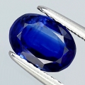 1.24ct. Oval Dark Royal Blue 7.3 x 5.3 mm Tanzanian Kyanite Gemstone
