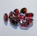 Bild 2 von 5.46 ct. VS! 10 Stück ovale kirschrote 6 x 4 mm Rhodolith Granate
