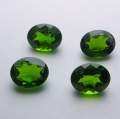 1.55 ct.  4pieces oval natural 5 x 3 mm Chrome Diopside Gems