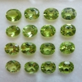 6 ct VS! 16 pieces fine green oval 5 x 4 mm Pakistan Peridot Gemstones. Nice color !