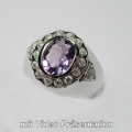 Eleganter 925 Silber Ring mit echtem Lupenreinen 2.07ct. Afrika Amethyst GR 55